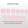 HSYTEK Press on Nails French Tip Fake Nails, Medium Length
