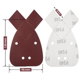 SATC Mouse Sander Pads 30-Piece 240 Grit Mouse Sanding Pads 4 Holes Detail Sander Pads Hook and Loop Mouse Palm Sanding Paper Sandpaper for Mouse Sander