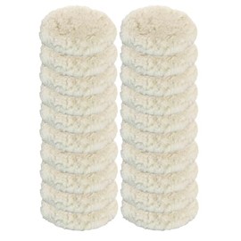 Vossner Polierfell 180mm Pad Polierhaube Polierset für Poliermaschine, Wollhaube Polierpad Wollpad Polierfell Wollpuffer Polierhauben Lammfell für Autopoliermaschinen (20)