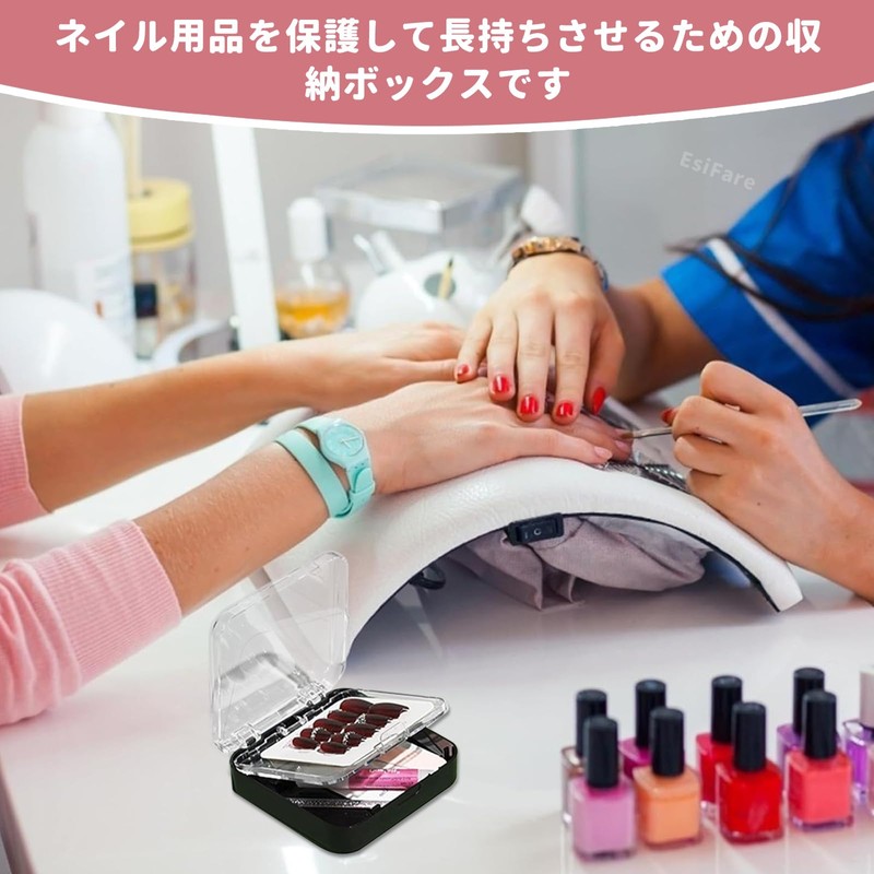 Nail Tip Case, Nail Tip Storage, Set of 4, Includes