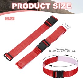 PATIKIL Reflective Belt, 2 Pcs High Visibility Running Belt Grow PT Belt Adjustable Safety Gear for Men Women Walking Cycling Motorcycling, Red