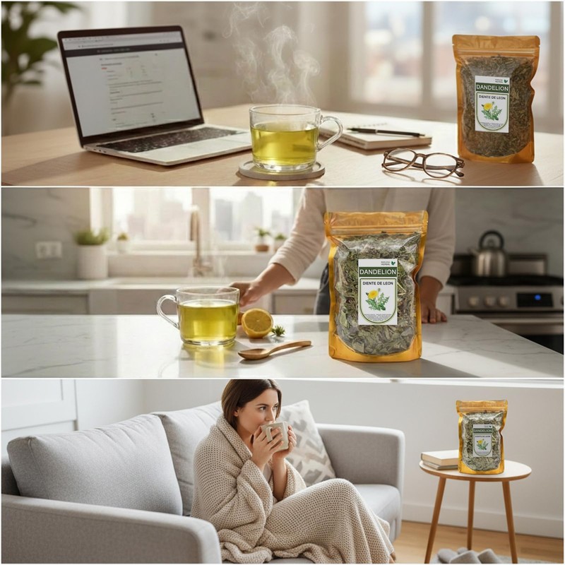 Organic Dandelion Loose Leaf Root Tea, Diente de Leon Hierba