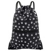 HOLYLUCK Drawstring Backpack Bag Sport Gym Sackpack, Black Background White