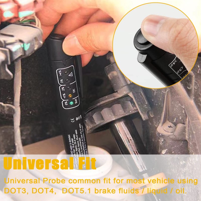 Brake Fluid Liquid Tester Pen, Brake Fluid Tester with 5