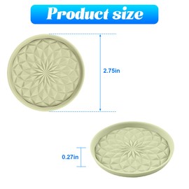 Zpana Car Coaster, 4PCS Silicone Non Slip Vehicle Cup Holders Insert Mat, Waterproof Automotive Interior Cupholder Embedded Protection Pad Accessories, Universal for SUV, Sedan, Truck(Earth Yellow)