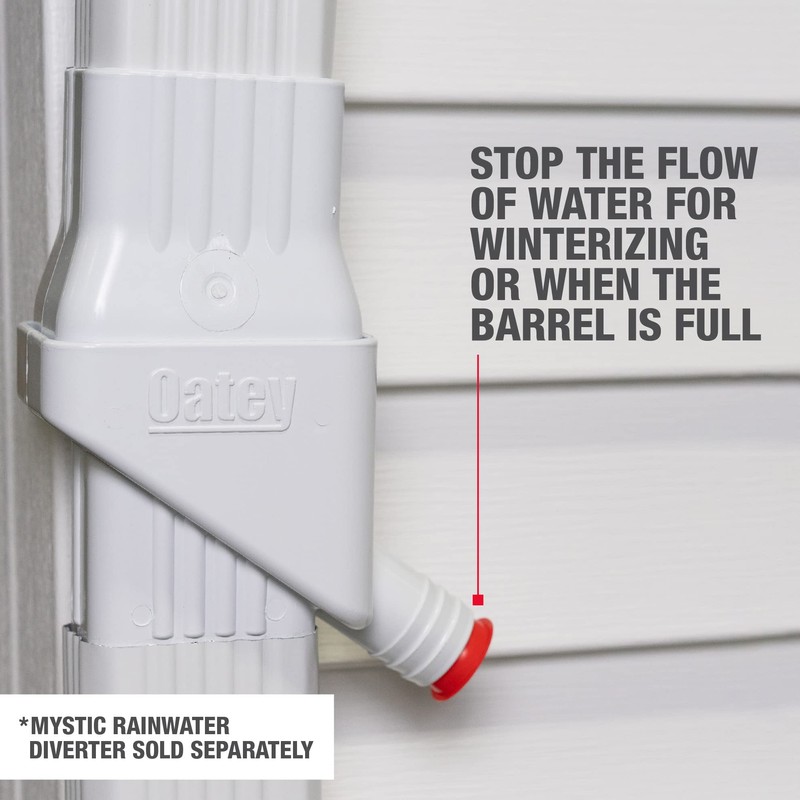 Oatey 14214 Mystic Rainwater Collection System, Hose and Plug