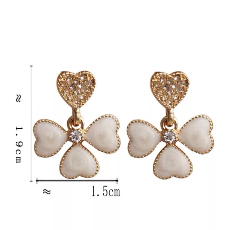 Unbranded FLOWER Rhinestone Dangle Earrings