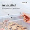 Citylife 54Qt Clear Stackable Organizer Plastic Storage Bins, Durable White