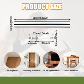 BAISDY 300Pcs Double Headed Nails with 3 Sleeve Tools, Double Sided Nails For Baseboards