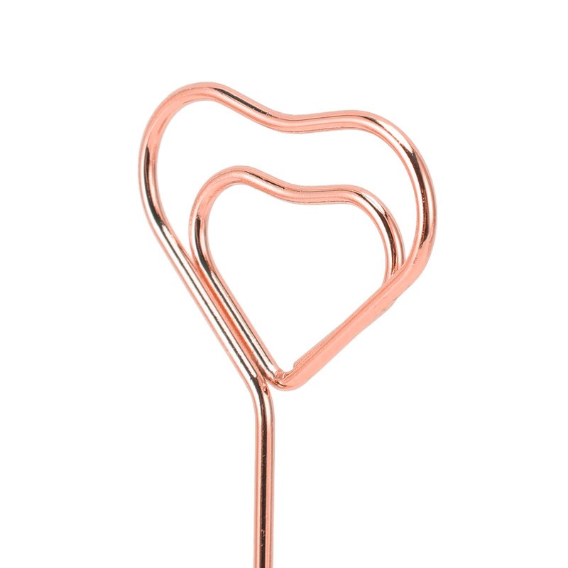 15PCS Table Number Holder 22cm Heart Shaped Iron Wire Picture