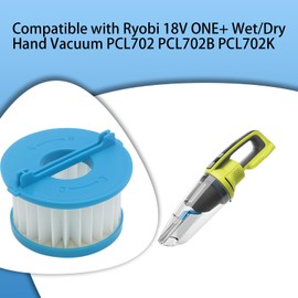 4 Pack A32F02 HEPA Filter Compatible with Ryobi 18V ONE+ Wet/Dry Hand Vacuum PCL702 PCL702B PCL702K