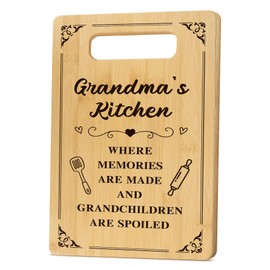 Grandma Gifts,Mothers Day Birthday Christmas Grandparents Day Mother's Day Valentines Grandmother Easter Great Practical Gifts for Grandma Presents,Bamboo Cutting Boards for Kitchen Stuff Supplies