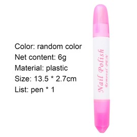 1Pc Nail Erase Pen Removable Head Nail Polish Cleaning Plastic Manicure Corrector Pen for Manicure Fingernail Home Salon Use Nail Polish,Foot, Hand and Nail Care Nail Art Pen (Pink 6g)