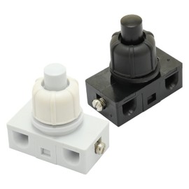 240V 2Amp Electrical Press Button On/Off Switch for Panel Mount Lamps Fans Projects (White)