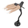 Nail Practice Hand Soft Silicone Mannequin Hand with Adjustable Clamp
