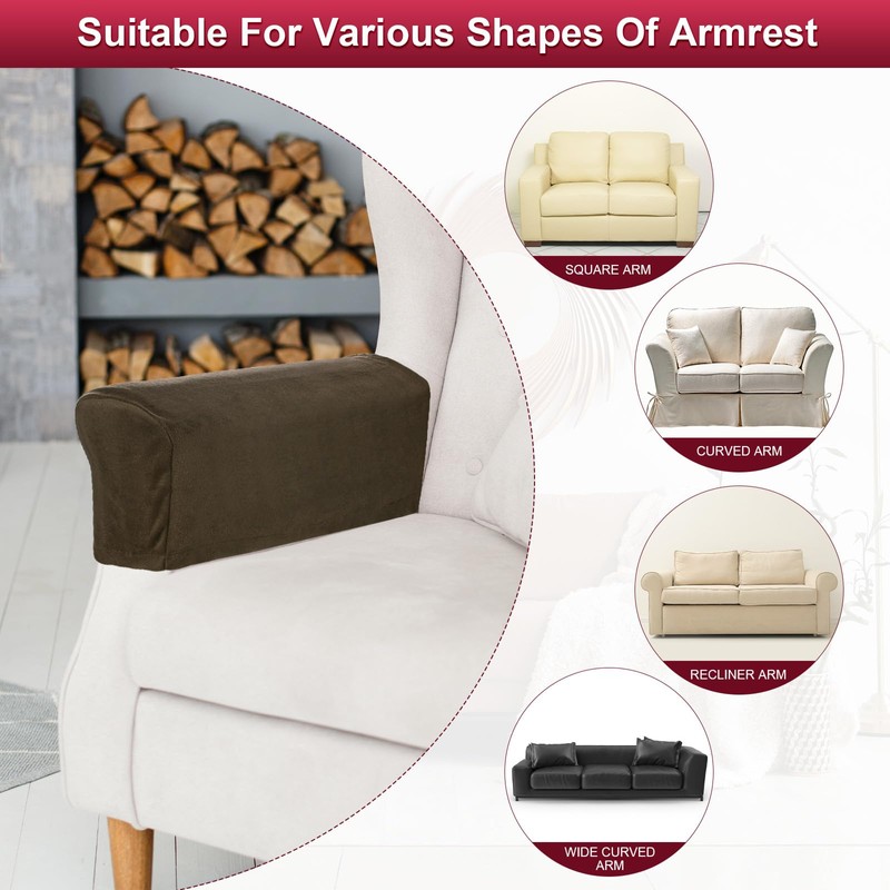 M METERXITY Couch Arm Covers, for 17.71 to 20" Length