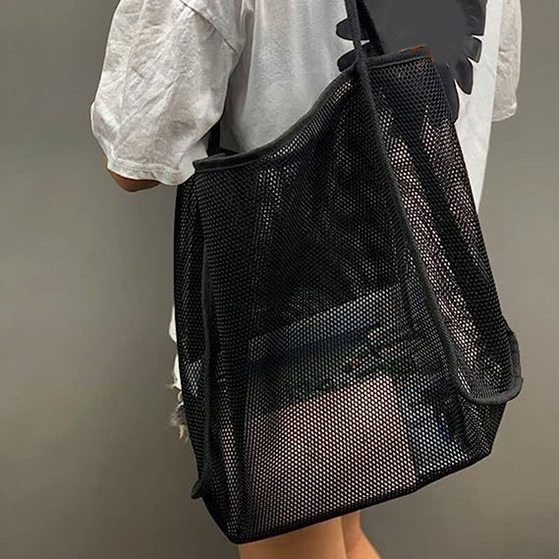 Mesh Beach Handbag Large Capacity Quick Dry Multifunctional Breathable Shopping