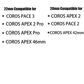 Compatible with COROS NOMAD Bands, 20mm, 22mm, 24mm Elastic Silicone Hollowed Out Replacement Straps Compatible with COROS PACE Pro / PACE 3 / APEX 2 Pro / APEX Pro / APEX 46mm/APEX 2 / PACE 2 / APEX 42mm / NOMAD Smartwatch (2 Pack-Black+Pink, 22mm size band)