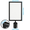 SHUESS 2 Pack Black Stanchion Sign Holder Frame, Double Sided