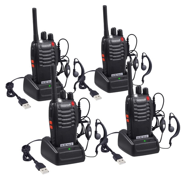 Proster Rechargeable Walkie Talkies 2 Pair - Long Range Two