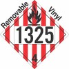 GC Labels-P308c1325, Flammable Solid Class 4.1 UN1325 Removable Vinyl DOT Placard, Package of 50 Placards