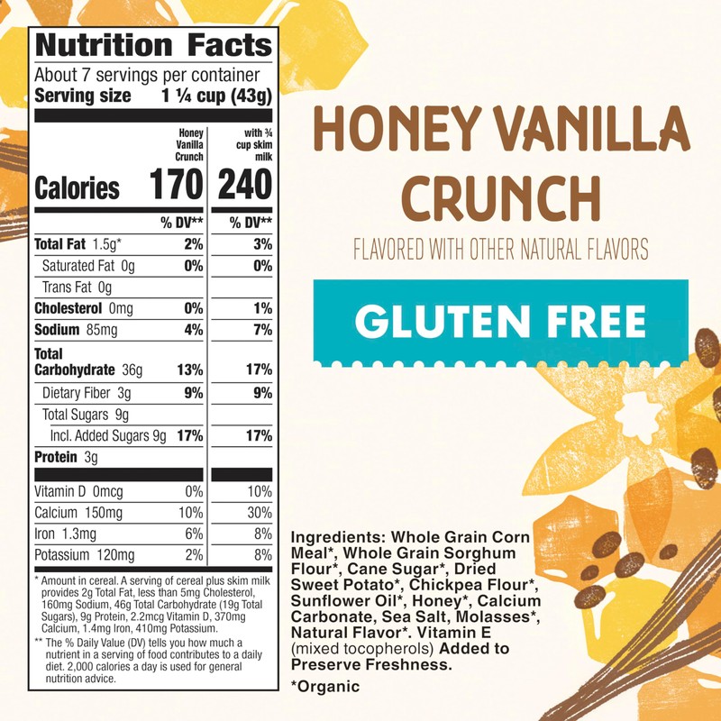 Cascadian Farm, Cereal Honey Vanilla Crunch Organic, 10.5 Ounce