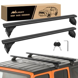 Nilight Roof Rack Cross Bars Fit for Jeep Wrangler 2007-2024 08 09 20 21 22 23 JK JL Gladiator JT 2 & 4 Door Aluminum Rails Crossbars with Anti-Theft Lock for Rooftop Cargo Carrier Luggage Box Tent