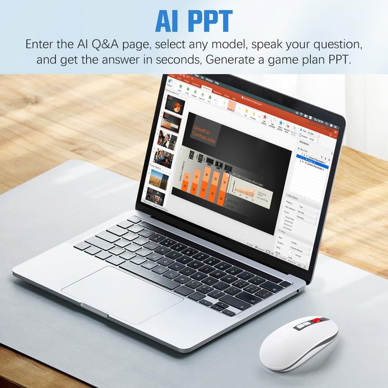 CLANMOU 2025 AI Mouse, AI Voice & Audio Recorder, AI