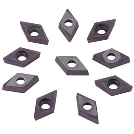 Annadue 10pcs CNC Inserts CNC Carbide Blades Carbide Inserts Carbide Inserts Carbide Rhombus Tip CNC Blade Set for Lathe DCMT0702 EM YBC205