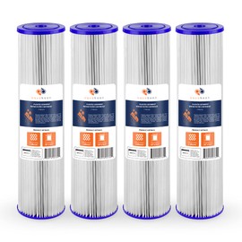 Aquaboon 1 Micron Whole House Pleated Sediment Water Filter Cartridge 20x4.5 Well Filter Replacement Compatible with ECP5-20BB, SPC-45-1005, 4 Pack