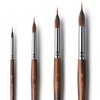 Watercolor Brushes Professional, Fuumuui 4Pcs Extended Needle Point Brushes Synthetic
