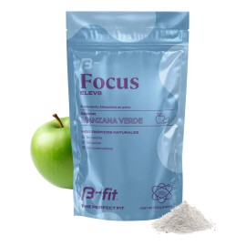 B-FIT B Focus Nootrópicos Naturales Sin Azúcar - Sabor Manzana Verde - 30 Porciones 150g - Suplemento Alimenticio en Polvo - Sin Eritritol y Sin Conservadores - Sin Calorías