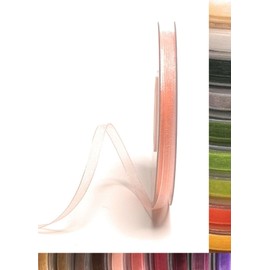 s.dekoda Ribbon 50 m x 3 mm Light Pink Organza Chiffon Gift Ribbon Organza Ribbon [1350-216-3]