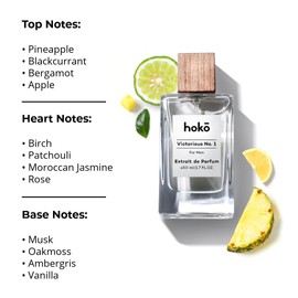 HOKO Cologne for Men - Victorious No. 1 – Pineapple Musk, Bergamot, Oakmoss, Extrait de Parfum, 1.7 Oz | Long - Lasting Mens perfume, Paraben Free
