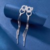 KISSPAT Long Tassel Earrings for Women Solid 925 Sterling Silver
