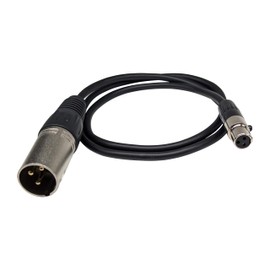 Milestock Balanced TA3 to XLR Cable Compatible with Zoom TXF-8 F8n Field Recorder and Other Devices, Female TA3 Mini XLR to Male Full Size XLR, 1pcs, Black, TA3-XLR