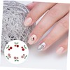 Healeved 180pcs Cherry Nail Rhinestones Manicure Charms Nail Gems Easy