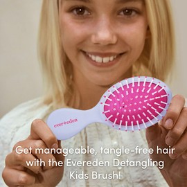 Evereden Kids Detangling Hair Brush: Kids Hair Brush for Detangling Every Hair Type - Mini Hair Brush for Kids - Pain-Free Kids Hair Management - Ergonomic Grip Perfect for Children's Hands