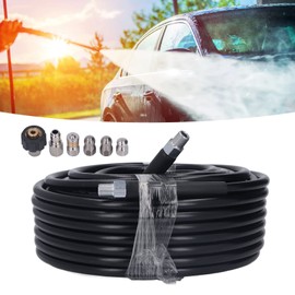 Leapiture 5800PSI 1/4 Inch High Pressure Sewer Jet Hose 100ft High Pressure Sewer Jet Hose Plumbing Drain Jetter Hose with 2 Wrench for Drain