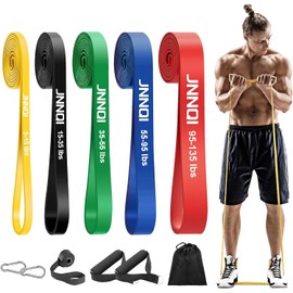 Bandas de Resistencia 11PCS, Ligas de Resistencia para Ejercicio de Látex Multifuncionales, Bandas Elásticas con 2 Manijas, Anclajes para Puerta, Ganchos y Bolsa de Almacenamiento