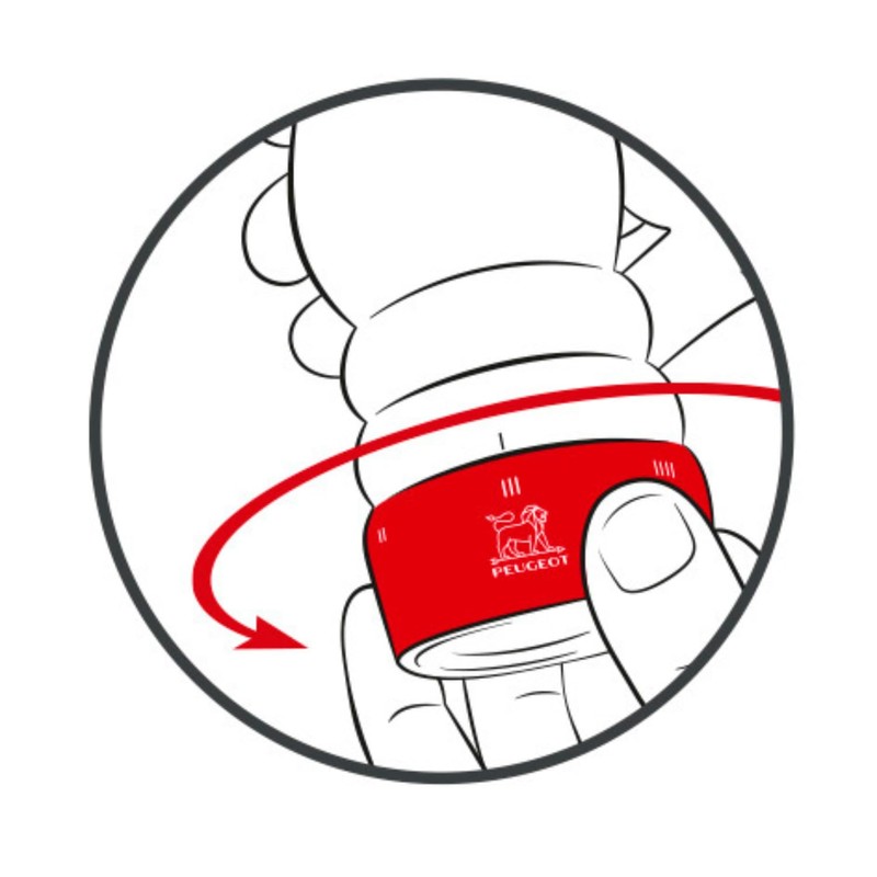 プジョー PEUGEOT ミル 胡椒 ペッパーミル 木製 粗さ調節 容量23g・18cm 手動 フランス製