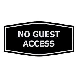 Signs ByLITA Fancy No Guest Access - Señal (negro/plata) - Grande