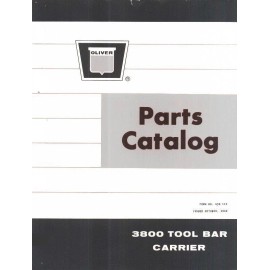Oliver 3800 Tool Bar Carrier Parts Manual
