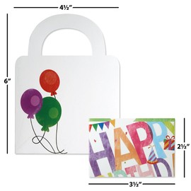 Current Birthday Money Dispenser and Gift Set, 2-1/2 x 3-Inch Bill Holders with Birthday Cash Gift Box for Kids, Includes 60 Seals to Join Bills