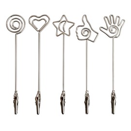 10PCS Wire Holder Metal Bracket Metal Card Holder Desktop Stand memo Clip Holder Wedding Place Holder Table Place Card Holders Table Cards Base Wedding Table it can Move banknotes