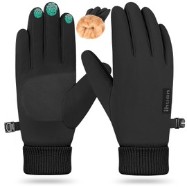 ihuan Winter Waterproof Gloves Cold Weather - Snow Ski Windproof for Men Women, Warm Touchscreen Thermal for Running Cycling