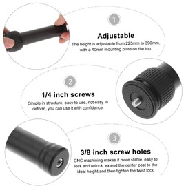 Operitacx Stabiliser Extension Pole Camera Stabiliser Tripod Extension Extendable Pole Tripod Extension Tube Camera Tripod Extension Arm Black Aluminium Alloy