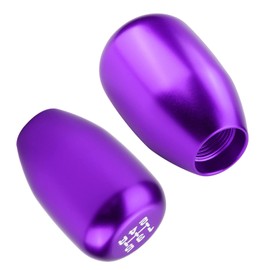 Gear Shift Knob Car 5 Speed Manual Gear Shift Knob Shifter Lever Stick with 3 Adapters (Purple)