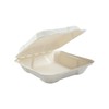 8" PrimeWare Sugarcane Clamshell Container/Case / 200ct
