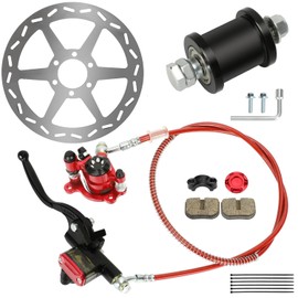 SHIQINHA Upgrade Mini Bike Hydraulic Brake Disc Caliper Kit Replacement for Baja Doodle Bug DB30 Blitz Dirt Bug Predator 79cc 97cc 2.8hp Mini Bike Brakes Parts with Master Cylinder Chain Tensioner